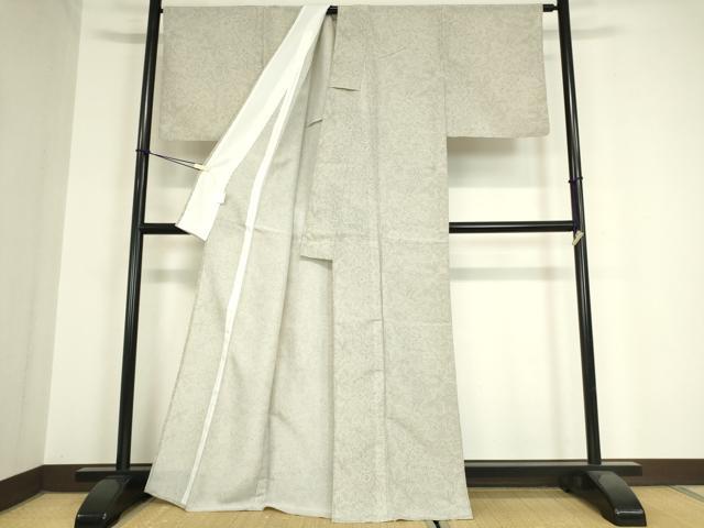 平和屋着物▽小紋 単衣 草花文 洗える着物 DAAX3132az