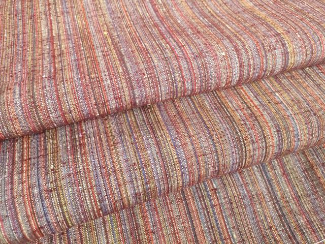 平和屋着物●上質な紬 　縞　正絹　逸品　未使用　DAAX3789az