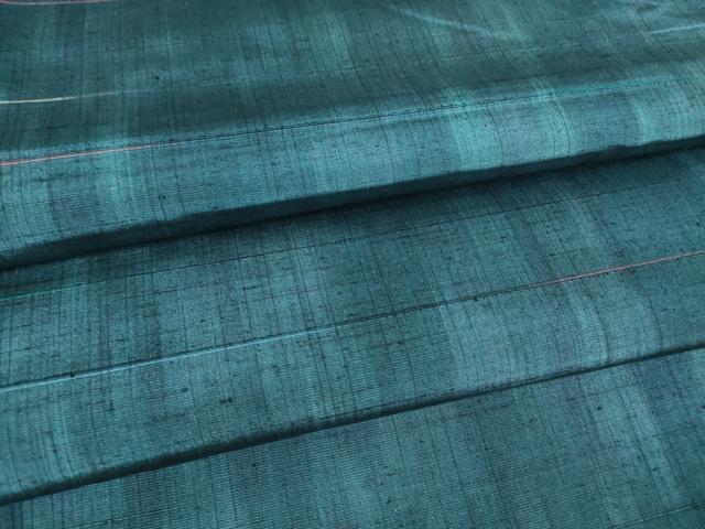 平和屋着物●上質な紬　横段霞文　正絹　逸品　未使用　DAAX3797az