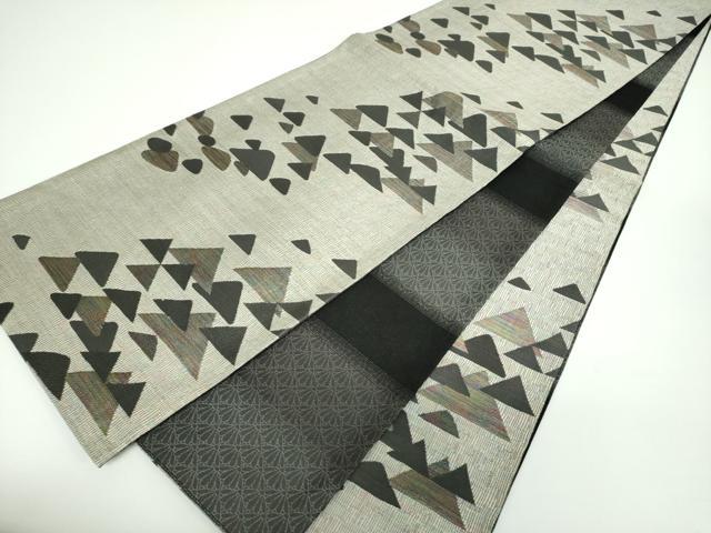 平和屋着物○両面 六通柄袋帯 作家物 鱗文様 金糸 正絹 逸品