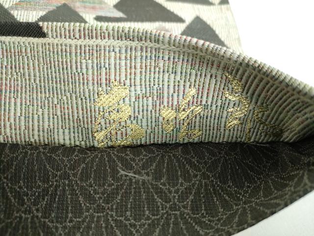 平和屋着物●両面　六通柄袋帯　作家物　鱗文様　金糸　正絹　逸品　DAAX4018ps 平和屋着物○両面 六通柄袋帯 作家物 鱗文様 金糸 正絹 逸品