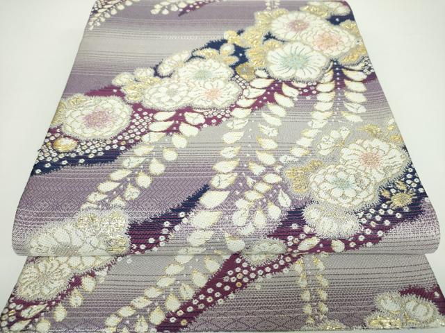 平和屋着物●六通柄袋帯　山取に辻が花　金銀糸　やまと誂製　正絹　逸品　DAAX4032ps