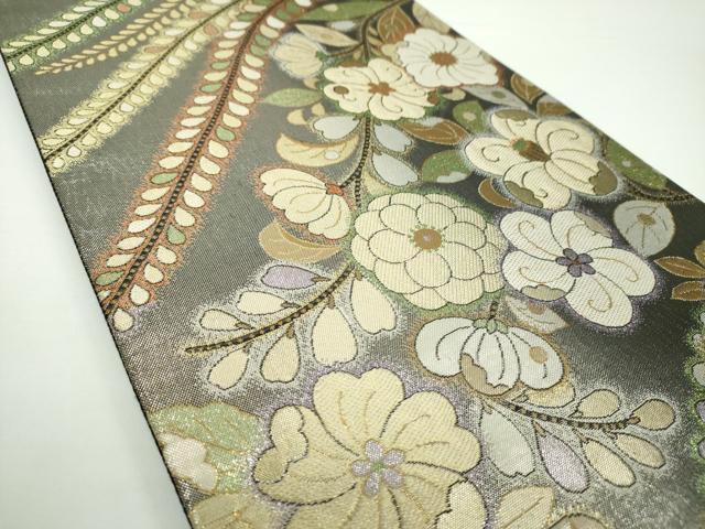 平和屋着物●全通柄袋帯　辻が花　金銀糸　正絹　逸品　DAAX4034ps 平和屋着物○全通柄袋帯 辻が花 金銀糸 正絹 逸品 DAAX4034ps
