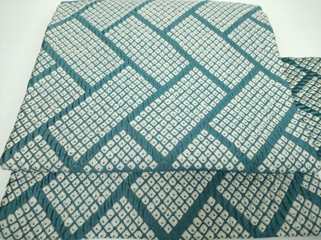 平和屋着物●九寸名古屋帯　ふくれ織　檜垣文　正絹　逸品　DAAX4054ps