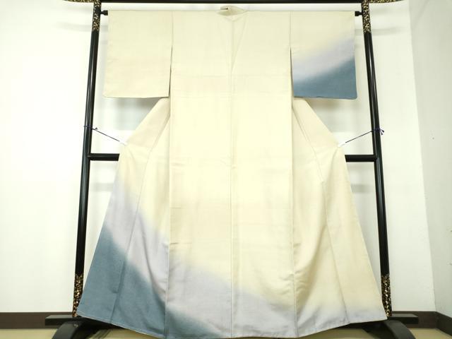 平和屋着物●訪問着　紬地　霞文　正絹　逸品　未使用　DAAX4079ps