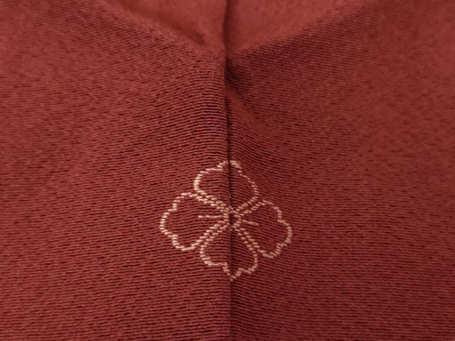 平和屋着物○本草木染作家 瑞寶 色無地 葡萄茶色 三越扱い 正絹