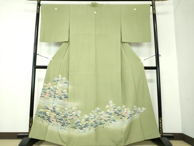 平和屋着物●十日町　加賀草木友禅の第一人者　田村哲彦　色留袖　松文　暈し染め　正絹　逸品　DAAX4092ps