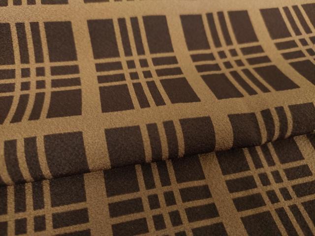 平和屋着物○上質な小紋 京友禅 格子 証紙付き 正絹 逸品 未使用