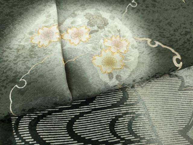 平和屋着物○日本図案家協会正会員 湯谷文雄作 訪問着 駒刺繍 日本の美