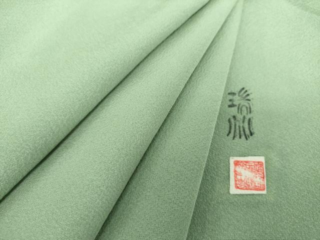 平和屋着物●上質な色無地　作家物　深川鼠色　正絹　逸品　DAAX4138ps