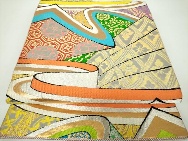 平和屋着物●龍村美術織物　たつむら　六通柄　本袋帯　唐織　王朝彩麗錦　金銀糸　正絹　逸品　DAAX4164ps