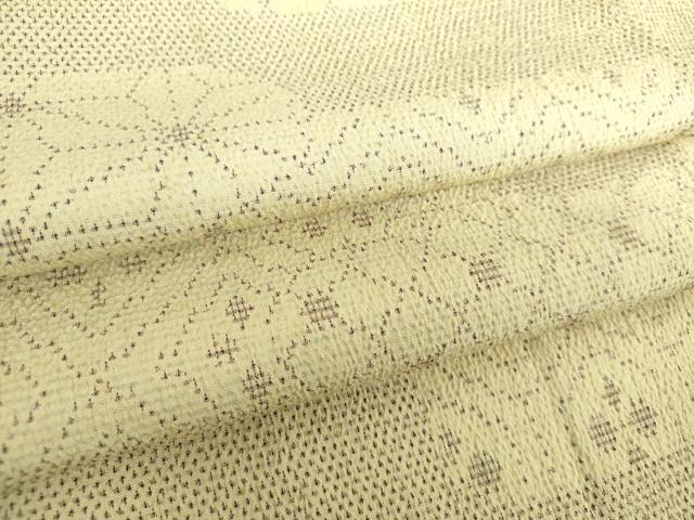 平和屋着物●白鷹お召　霞吉祥文　　正絹　逸品　DAAX4273ps