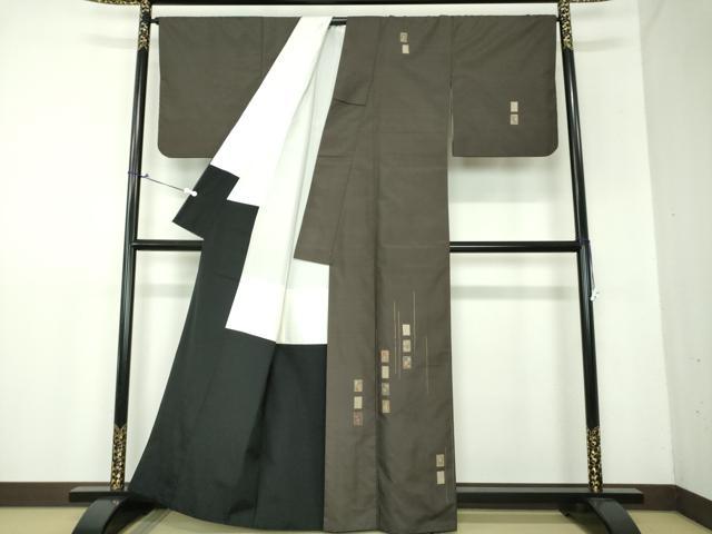 平和屋着物●一徳紬　紬屋吉兵衛　中国三大刺繍　相良刺繍　蘇州刺繍　総刺繍　訪問着　玉糸手織　刺し子　証紙付　正絹　逸品　DAAX4274ps 平和屋着物○一徳紬 紬屋吉兵衛 中国三大刺繍 相良刺繍 蘇州