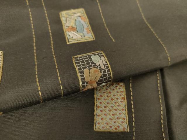 平和屋着物○一徳紬 紬屋吉兵衛 中国三大刺繍 相良刺繍 蘇州