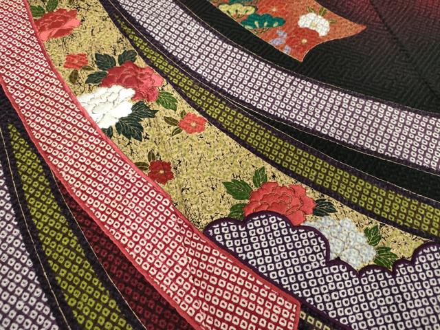 平和屋着物○豪華振袖 絞り 刺繍 束ね熨斗花文 金彩 正絹 逸品 DAAX4312ps