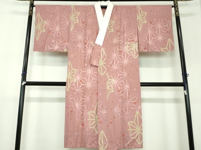 平和屋着物●上質な長襦袢　無双仕立て　麻の葉文様　舞花文　やまと金ラベル　正絹　逸品　DAAX4319ps