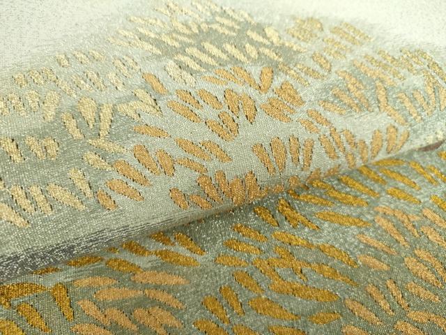 平和屋着物○爪掻き本綴れ 太鼓柄袋帯 草葉文 金銀糸 正絹