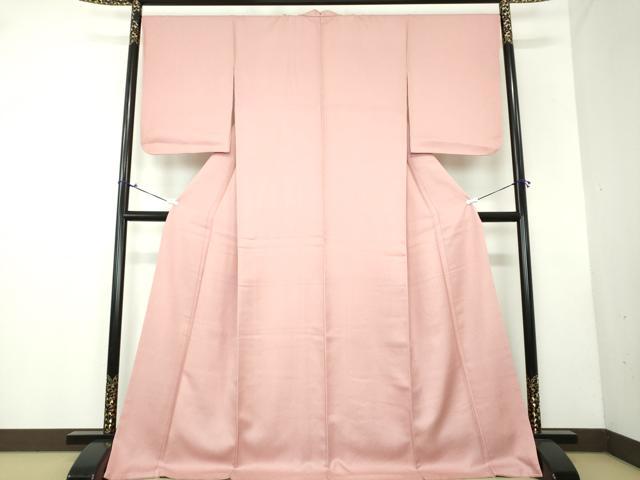 平和屋着物●上質な色無地　草葉地紋　虹色　ロング丈　正絹　逸品　DAAX4372ps