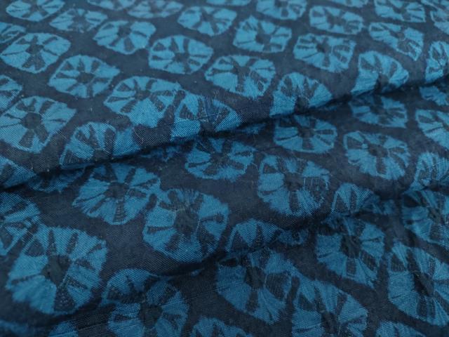 平和屋着物●上質な紬　総蜘蛛絞り　正絹　逸品　DAAX4386ps