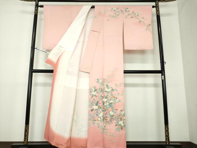 平和屋着物○訪問着 枝花文 暈し染め 金彩 正絹 逸品 DAAX4414ps