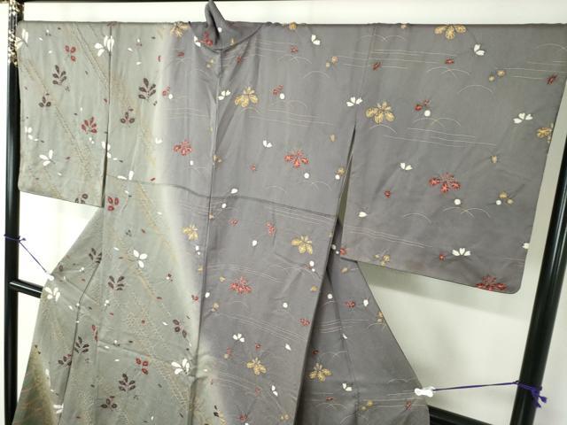 平和屋着物○訪問着 絞り 舞花文 暈し染め 金彩 正絹 逸品 DAAX4418ps