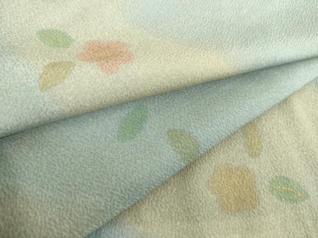 平和屋着物●上質な小紋　霞舞花文　金彩　正絹　逸品　未使用　DAAX4449ps