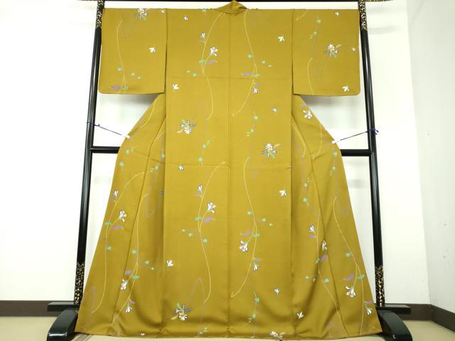 平和屋着物○上質な小紋 草花文 正絹 逸品 未使用 DAAX4454psの通販は