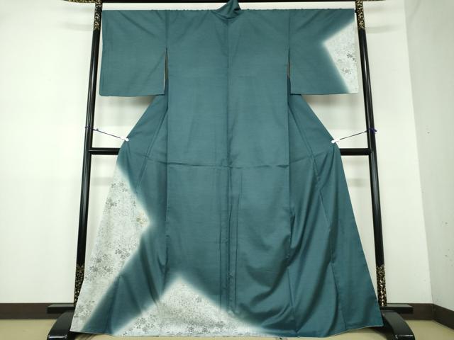 平和屋着物●西陣織　陰山織物謹製　箔屋清兵衛　本場染大島紬　訪問着　刺繍　吉祥花文　暈し染め　金糸　正絹　逸品　DAAX4484ps