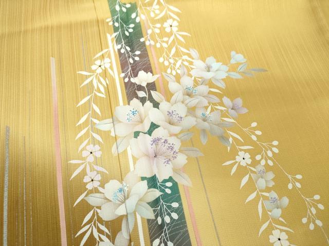 平和屋着物●訪問着　流水枝花文　暈し染め　金彩　正絹　逸品　CAAZ2817yc 平和屋着物○訪問着 流水枝花文 暈し染め 金彩 正絹 逸品 CAAZ2817yc