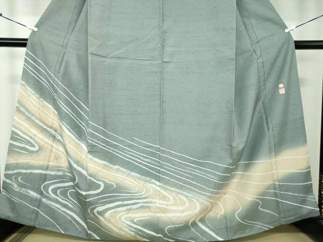 平和屋着物○現代の名工 京友禅 村田道宣 石川県指定無形文化財 牛首紬