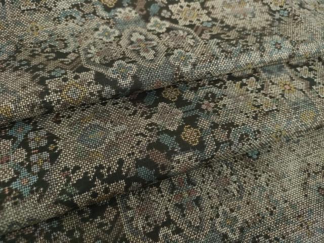 平和屋着物●本場大島紬　9マルキ　洋花文　大丸扱い　正絹　逸品　DAAX4493ps