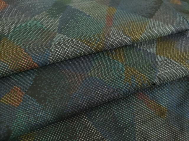 平和屋着物●本場大島紬　9マルキ　変わり菱文　まるやま扱い　正絹　逸品　未使用　DAAX4504ps