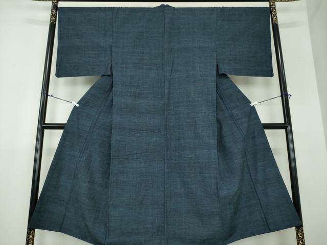 平和屋着物○男性 紬 濃紺地 正絹 逸品 DAAX4511ps