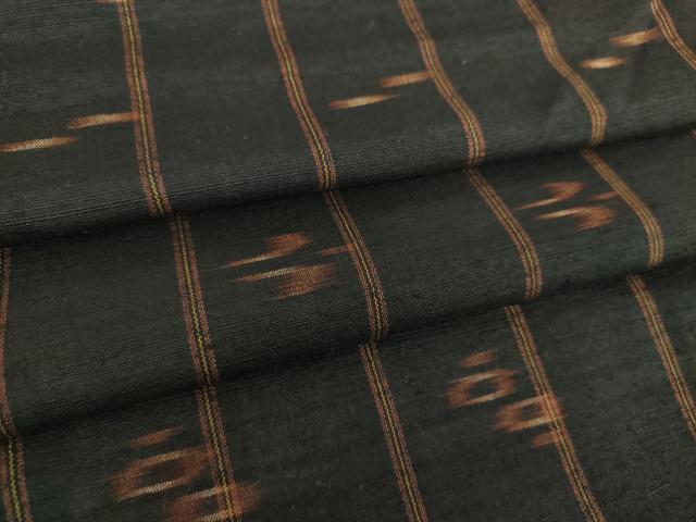 平和屋着物●国指定重要無形文化財　本場久米島紬　手織　トゥイグヮー　正絹　逸品　DAAX4523ps