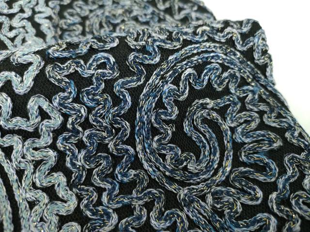 平和屋着物○染織デザイナー 堀口無月 MUGETSU チュール織 全通柄袋帯