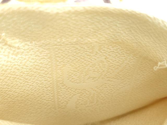 平和屋着物○西陣 白綾苑大庭 六通柄袋帯 扇面花文