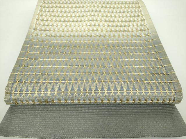 平和屋着物●ひなや工房　くむ・あむ・おる　伊豆蔵明彦　太鼓柄袋帯　横段文　金糸　正絹　逸品　DAAX4575ps