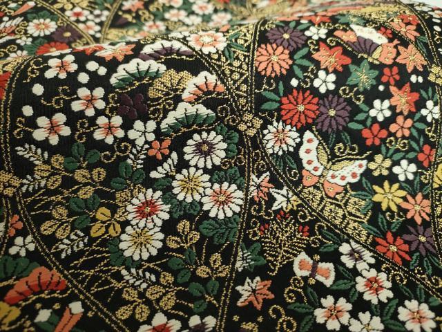 平和屋着物○六通柄袋帯 唐織 宝尽くし 立涌飛鶴花文