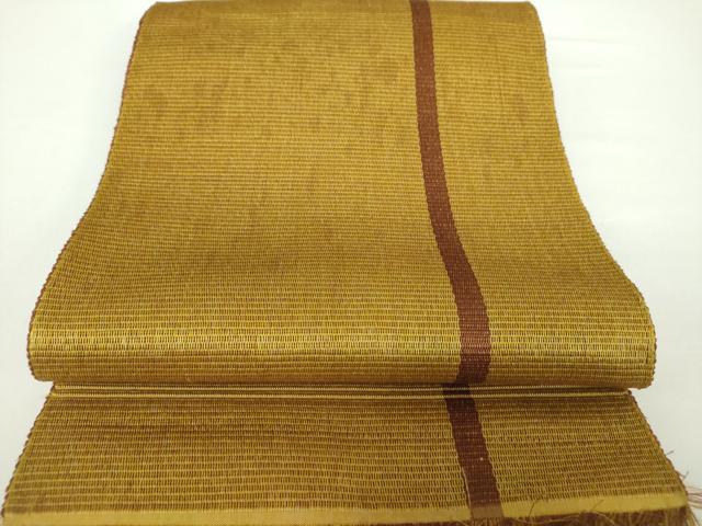 平和屋着物●本場黄八丈　八寸名古屋帯　間道　正絹　逸品　未使用　DAAX4609ps