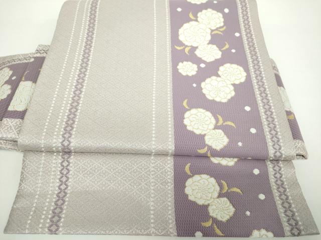 平和屋着物●ワンタッチつけ帯　唐織　花間道　金銀糸　やまと誂製　正絹　逸品　未使用　DAAX4642ps