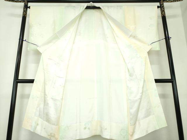 平和屋着物●上質な長襦袢　無双仕立て　舞花地紋　暈し染め　正絹　逸品　DAAX4656ps 平和屋着物○上質な長襦袢 無双仕立て 舞花地紋 暈し染め 正絹 逸品