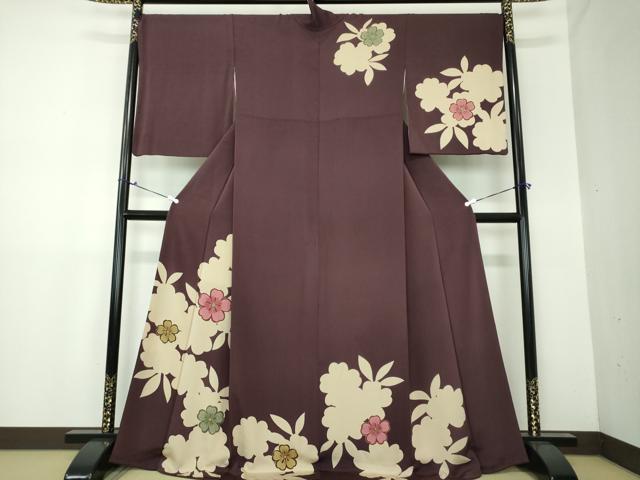 平和屋着物●訪問着　舞桜　シルエット　金彩　ロング丈　正絹　逸品　DAAX4667ps