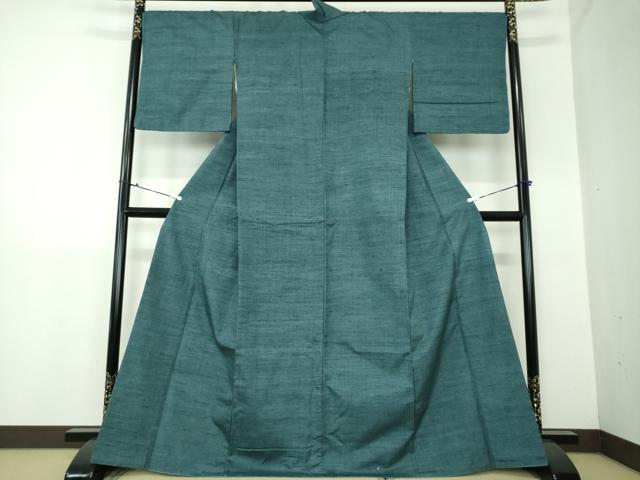 平和屋着物●上質な紬　百入茶色　正絹　逸品　DAAX4673ps