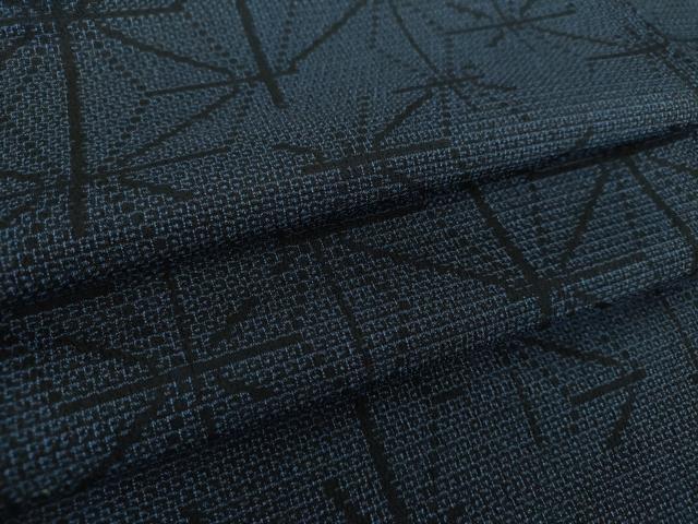 平和屋着物●本塩沢　110亀甲　変わり麻の葉文様　松屋扱い　正絹　逸品　DAAX4677ps