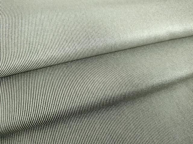 平和屋着物●江戸小紋　万筋　黒色×灰色　正絹　逸品　DAAX4686ps