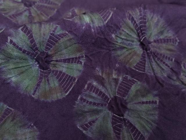 平和屋着物○上質な小紋 手しぼり 斜線文 反端付き 正絹 逸品