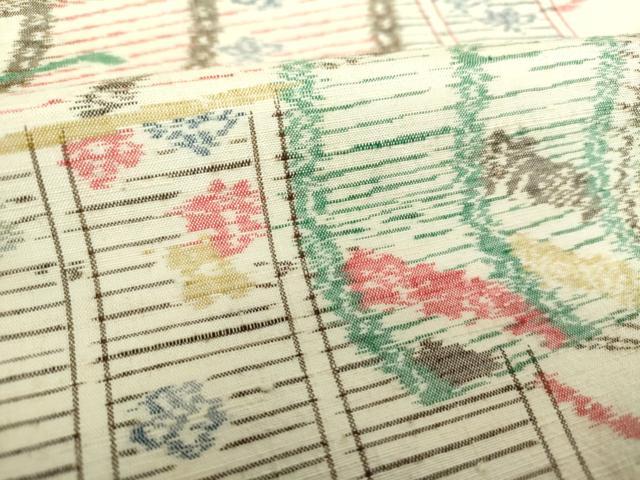 平和屋着物●上質な紬　御簾　正絹　逸品　DAAX4715ps