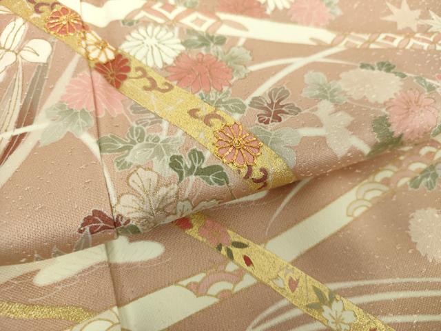 平和屋着物●銀座きしや　訪問着　駒刺繍　吉祥花文　金彩　正絹　逸品　DAAX4716ps 平和屋着物○銀座きしや 訪問着 駒刺繍 吉祥花文 金彩