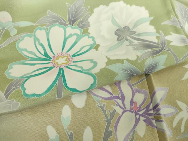 平和屋着物○訪問着 友禅 吉祥花文 暈し染め 正絹 逸品 DAAX4720ps