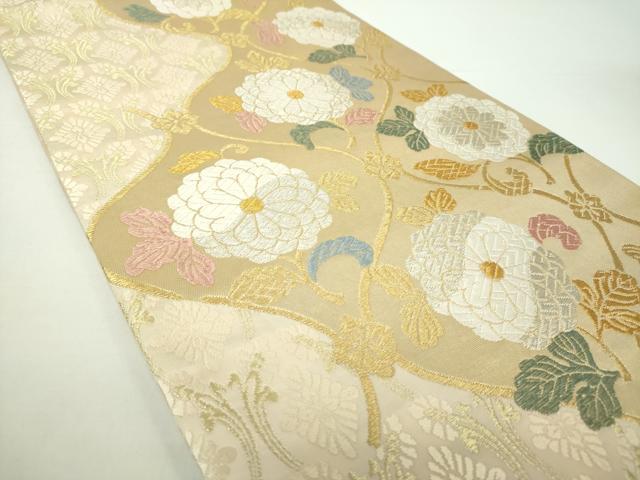 平和屋着物○両面 六通柄袋帯 唐織 草木染 立涌有職華文 金